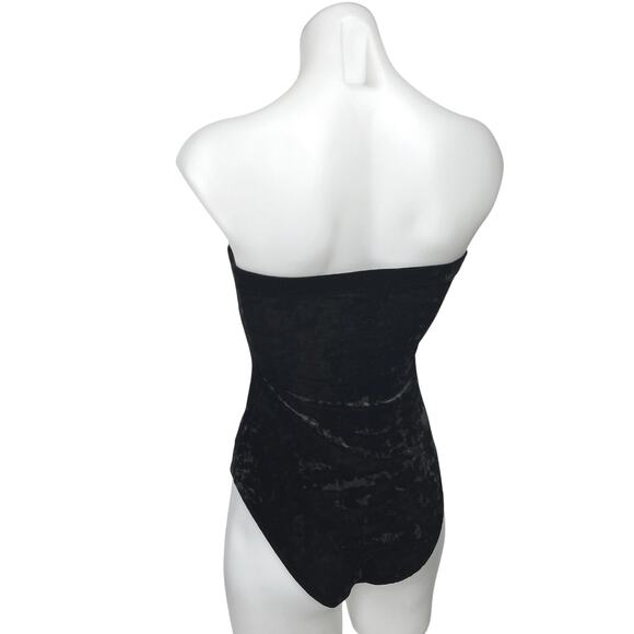 Urban Outfitters Out From Under Velour Velvet Strapless Tube Top Bodysuit Size M - Picture 2 of 4